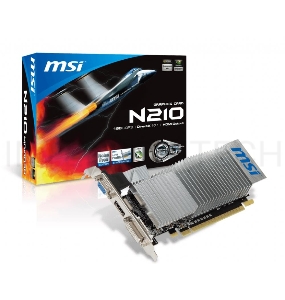 Видеокарта MSI N210-1GD3/LP NVIDIA GeForce 210 1024Mb 64 DDR3 460/800 DVIx1/CRTx1 Ret