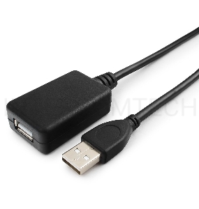 Кабель удлинитель USB 2.0 активный Gembird/Cablexpert UAE-01-10M, AM/AF, 10м