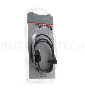 Кабель Gembird/Cablexpert CC-USB-AP1MB  AM/Apple для iPad/iPhone/iPod, 1м черный, пакет 