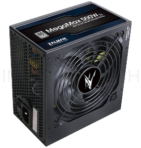 Блок питания Zalman ZM500-TXII (V2), 500W, ATX12V v2.31, APFC, 12cm Fan, 80+ 230V EU, Retail