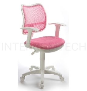 Кресло Бюрократ CH-W797/PK/TW-13A спинка сетка розовый сиденье розовый TW-13A колеса белый/розовый (пластик белый)