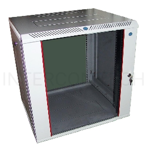 Шкаф настенный ЦМО ШРН-М-12.500 12U 600x520мм пер.дв.стекл съемные бок.пан. 50кг серый