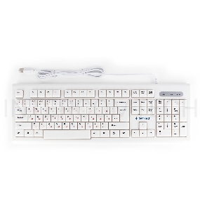 Клавиатура Gembird KB-8354U, USB, бежевый/белый, 104 клавиши, кабель 1,45м