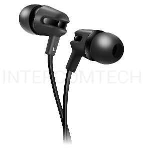 Наушники CANYON Stereo earphone with microphone, 1.2m flat cable, Black, 22*12*12mm, 0.013kg