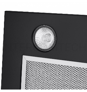 Вытяжка MAUNFELD CROSBY SINGL 60 BLACK Gl, Полновстраиваемая, 60см, 850 м3, кнопочное управление, черная