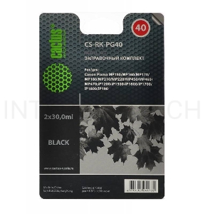 Чернила Cactus CS-RK-PG40 черный (2x30мл) Canon MP150/MP160/MP170/MP180/MP210/MP220