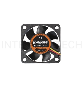 Вентилятор ExeGate ExtraSilent ES04010S3P, 40x40x10 мм, подшипник скольжения, 3pin, 5000RPM, 24dBA