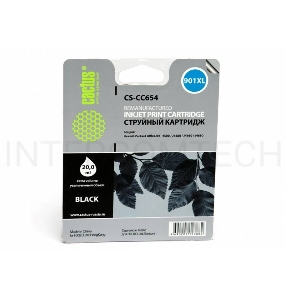 Картридж струйный Cactus CS-CC654 черный для №901 HP OfficeJet-4500/J4580/J4660/J4680 (18ml)