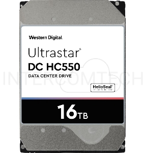 Жесткий диск WD Original SATA-III 16Tb 0F38462 WUH721816ALE6L4 Ultrastar DC HC550 (7200rpm) 512Mb 3.5