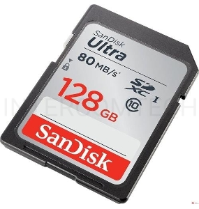 Флеш карта SD 128GB SanDisk SDXC Class 10 UHS-I Ultra 80MB/s