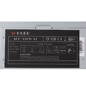 Блок питания Accord ATX 350W ACC-350W-12 (24+4pin) 120mm fan 4xSATA