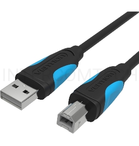 Кабель Vention USB 2.0 AM/BM - 1м. Черный VAS-A16-B100