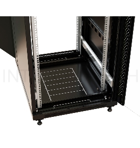 Шкаф серверный WRline (WR-TT-4261-AS-RAL9004) напольный 42U 600x1000мм пер.дв.стекл задн.дв.стал.лист 2 бок.пан. 800кг черный 910мм 2055мм IP20 сталь