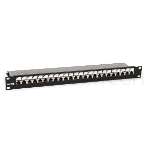 Патч-панель 19дюйм PP3-19-24-8P8C-C5E-SH-110D 1U 24 порта RJ45 полн. экран. кат.5e Dual IDC ROHS черн. Hyperline 246037