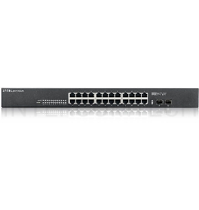 Коммутатор Zyxel GS1100-24, 24xGE, 2xSFP, rack 19