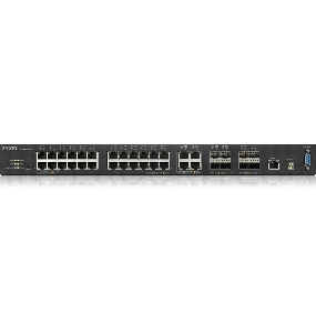 Коммутатор ZYXEL ZYXEL XGS4600-32 L3 Managed Switch, 28 port Gig and 4x 10G SFP+, stackable, dual PSU