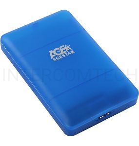 Внешний корпус для HDD/SSD AgeStar 3UBCP3 SATA пластик синий 2.5