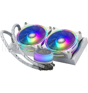 Система охлаждения Cooler Master ML240 ILLUSION White Edition 27mm wide radiator,120mm ARGB Gen2 fan*2,Pump ARGB Gen 2 LED
