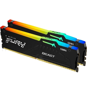 Модуль памяти Kingston 32GB 5200MT/s DDR5 CL40 DIMM (Kit of 2) FURY Beast RGB