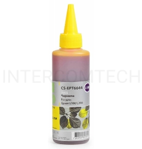 Чернила Cactus CS-EPT6644 Yellow желтый, 100мл, для Epson L100/L110/L120/L132/L200/L210/L222/L300/L312/L350/L355/L362/L366/L456/L550/L555/L566/L1300