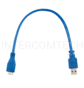 Кабель Gembird/Cablexpert CCP-mUSB3-AMBM-1 USB 3.0 Pro , AM/microBM 9P, 30см, экран, синий, пакет