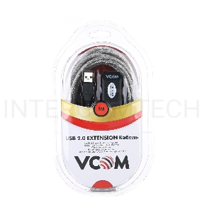Кабель VCOM VUS7049-5M  USB2.0-repeater, удлинительный активный <Am-->Af> 5м