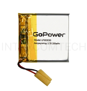 Аккумулятор Li-Pol GoPower LP303030 PK1 3.7V 180mAh (1/10/250)