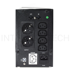 Источник бесперебойного питания CROWN Line Intractive CMU-SP800 COMBO USB 800VA\480W, корпус металл, 1x12V/9AH, розетки 4*IEC + 2*EURO+1*IEC bybass, трансформатор AVR 140-290V, съёмный кабель 1.2 м, порт RJ11/45, порт USB, защита: от перегрузки, от КЗ, от