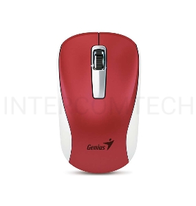 Мышь Genius беспроводная NX-7010 (белый+красный металлик, BlueEye 1200dpi) 