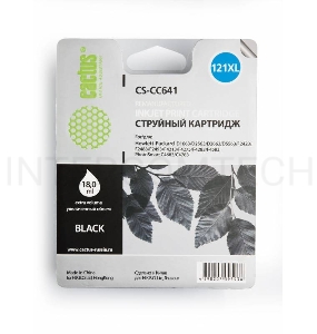 Картридж струйный Cactus CS-CC641 черный для №121XL HP DeskJet D1663/D2563/D2663/D5563/F2423 (18ml)