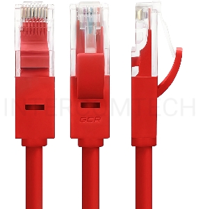 Патч-корд Greenconnect Патч-корд UTP прямой 7.5 m AWG24 кат.5е,  RJ45,  медь, литой (Красный), пластик пакет (GCR-LNC04-7.5m)