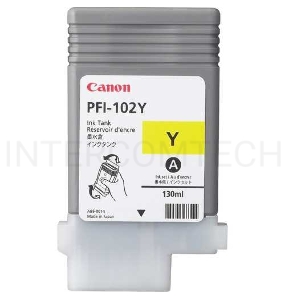 Картридж струйный Canon PFI-102Y (0898B001) желтый, 130 мл., для imagePROGRAF iPF605, iPF610., iPF650, iPF655, iPF710, iPF750, iPF755, LP17, iPF510