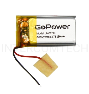 Аккумулятор Li-Pol GoPower LP401730 PK1 3.7V 150mAh (1/10/250)
