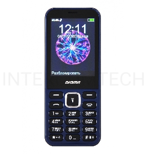 Мобильный телефон Digma C281 Linx 32Mb синий моноблок 2Sim 2.8