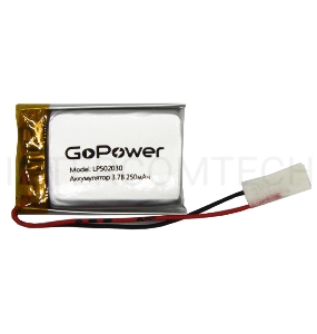 Аккумулятор Li-Pol GoPower LP502030 PK1 3.7V 250mAh (1/250)