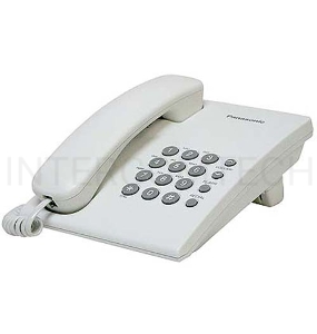 Телефон Panasonic KX-TS2350RUW (белый) {повтор номера, регул-ка громкости, кр.на стену}