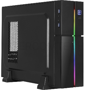 Корпус Aerocool Playa Slim черный mATX 1x80mm 2xUSB3.0 audio bott PSU