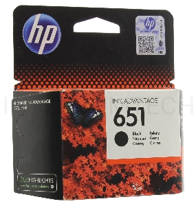 Картридж струйный HP 651 C2P10AE черный для HP DJ IA5575e (600стр.)