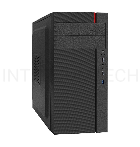 Корпус Miditower ExeGate AA-440U-AA450 (ATX, AA450 8 см, 2*USB+1*USB3.0, аудио, черный)