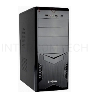 Корпус Miditower Exegate EX261448RUS CP-601 Black, ATX, <CP350W, 80mm>, 2*USB, Audio