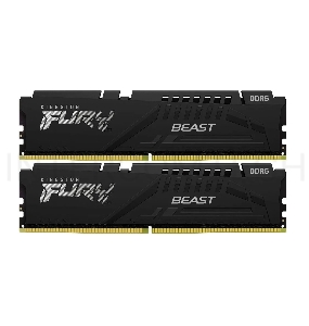 Модуль памяти DDR 5 DIMM 16Gb PC44800, 5600Mhz, Kingston FURY Beast Black CL40 (Kit of 2) (KF556C40BBK2-16) (retail)