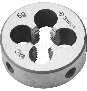 Плашка ЗУБР 4-28022-10-1.5  МАСТЕР круглая ручная М10x1.5