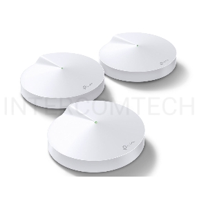 Маршрутизатор TP-Link TP-Link DECO M5(3-PACK) AC1300 Домашняя Wi-Fi система, чипсет Qualcomm, два диапазона (Dual-Band), поддержка стандартов 802.11ac/a/b/g/n, 717 МГц четырёхъядерный процессор, Bluetooth 4.2, 2 гигабитных порта Ethernet, 1 порт USB Type-