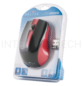Мышь Oklick 485MW черный/красный оптическая (1200dpi) беспроводная USB (2but)
