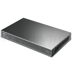 Коммутатор TP-Link JetStream 8-Port Gigabit Smart Switch with 4-Port PoE+, 4× Gigabit PoE+ Ports, 802.3at/af, 62 W PoE Power, Desktop Steel CaseIntegration with Omada SDN Controller, 802.1Q VLAN, STP/RSTP/MSTP, IGMP Snooping, 802.1p/DSCP QoS, ACL, 802.1x,