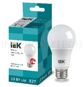 Лампа Iek LLE-A60-13-230-40-E27 светодиодная ECO A60 шар 13Вт 230В 4000К E27 IEK