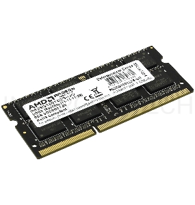 Память AMD 8GB DDR3 1600 Radeon™ SO-DIMM R5 Entertainment Series Black R538G1601S2S-U Non-ECC, CL11, 1.5V, RTL