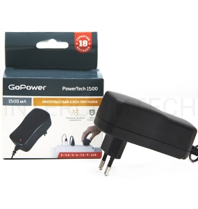 Блок питания GoPower PowerTech 1500 универсальн. импульсный (1/50)