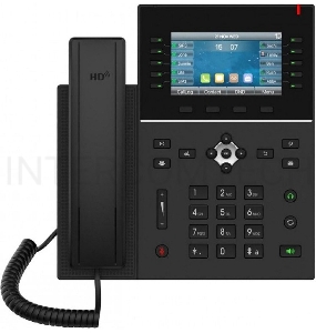Fanvil IP телефон, 20 линий SIP, 2х10/100/1000, осн. цветной дисплей 480x272, записная нкига на 2000, IPv6.  60  клавиш быстрого набора, POE