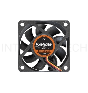 Вентилятор ExeGate ExtraSilent ES06015S3P, 60x60x15 мм, подшипник скольжения, 3pin, 2500RPM, 22dBA